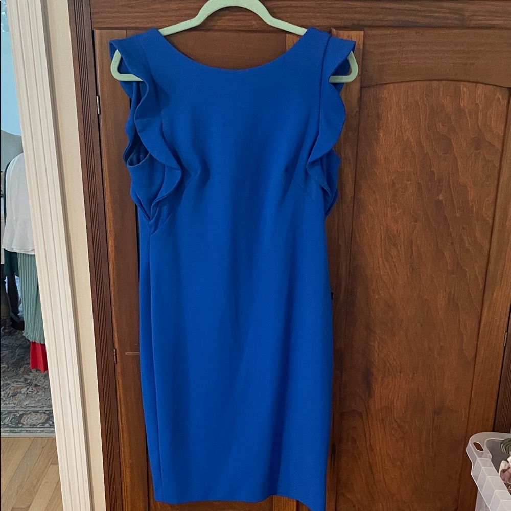 Calvin Klein Royal Blue Ruffle Mini Dress